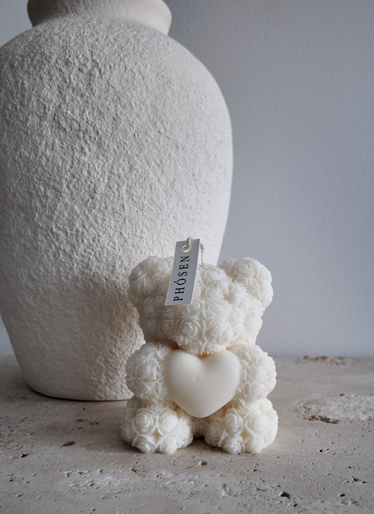 Rose Bear Candle