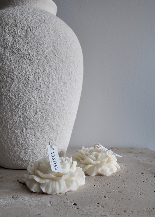 Peony Flower Candle